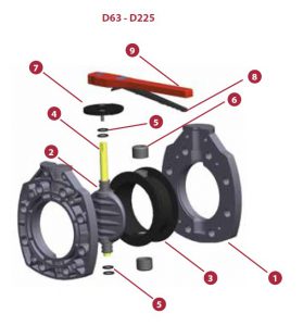 STD Classic Se pillangoszelep robbantott ábra D63-D225