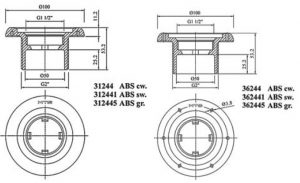 mts befúvók, alapelem L=40mm fóliás méretrajz