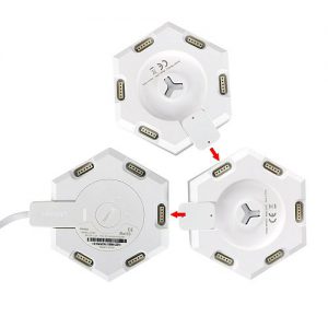 Lifesmart okos moduláris wifi világítás - 1,3 és 5 blokk aljzattal Díszvilágítás - aljzat és 3 blokk, designer tartozék, környezeti világítás, hatszögletű kialakítás, 19 LED-es blokk, könnyen telepíthető, bővíthető, iOS / Android alkalmazás, WiFi nélkül vezérelhető, 16 millió szín, Amazon Alexa kompatibilis, Google Home és Apple HomeKit