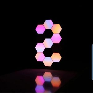 Lifesmart okos moduláris wifi világítás - 1,3 és 5 blokk aljzattal Díszvilágítás - aljzat és 3 blokk, designer tartozék, környezeti világítás, hatszögletű kialakítás, 19 LED-es blokk, könnyen telepíthető, bővíthető, iOS / Android alkalmazás, WiFi nélkül vezérelhető, 16 millió szín, Amazon Alexa kompatibilis, Google Home és Apple HomeKit