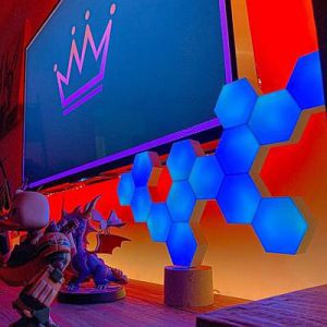 Lifesmart okos moduláris wifi világítás - 1,3 és 5 blokk aljzattal Díszvilágítás - aljzat és 3 blokk, designer tartozék, környezeti világítás, hatszögletű kialakítás, 19 LED-es blokk, könnyen telepíthető, bővíthető, iOS / Android alkalmazás, WiFi nélkül vezérelhető, 16 millió szín, Amazon Alexa kompatibilis, Google Home és Apple HomeKit