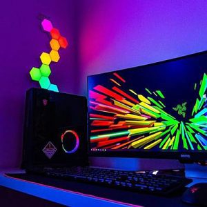 Lifesmart okos moduláris wifi világítás - 1,3 és 5 blokk aljzattal Díszvilágítás - aljzat és 3 blokk, designer tartozék, környezeti világítás, hatszögletű kialakítás, 19 LED-es blokk, könnyen telepíthető, bővíthető, iOS / Android alkalmazás, WiFi nélkül vezérelhető, 16 millió szín, Amazon Alexa kompatibilis, Google Home és Apple HomeKit