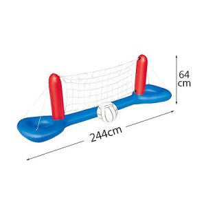 Vízi, felfújható játék, PVC röplabda kapu, műanyag nylon háló felnőtteknek és gyermekeknek, csakis otthoni felhasználásra, közösségi használatra nem engedélyezett PVC kapu, Nejlon háló, vízben, labdával együtt történő használatra tervezték