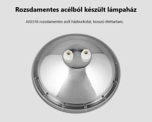 27W_12V színváltós LEDES SMART OKOS medenceizzó VILÁGITÁS RGB + 433MHz távirányító