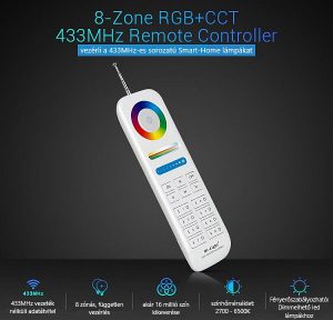 Smart-Pool okos-medence Mi-Light FUT086 433MHz távirányító SZÖKŐKÚT, medence VILÁGITÁS RGB - SZÍNVÁLTÓS