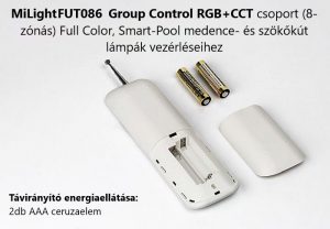 Smart-Pool okos-medence Mi-Light FUT086 433MHz távirányító SZÖKŐKÚT, medence VILÁGITÁS RGB - SZÍNVÁLTÓS