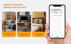 Színes napfelkelte ébresztőóra Intelligens hangalapú vezérléssel, Alexa, Google, Lynx vagy okostelefon App-al állítható/vezérelhető