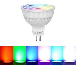 Mi_light MR16 GU5.3 foglalat, RGB 4W spotlámpa izzó masszázsmedencékhez, CCT+2,4GHz WiFi átjáró vezérlő