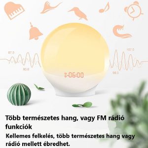 TITROBA éjszakai ébresztőóra napfelkelte szimulációval
