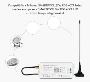 Mi-Light WL-433 433MHz Gateway szökőkút, medence világítás vezérlő RGB - okos medence vezérlő