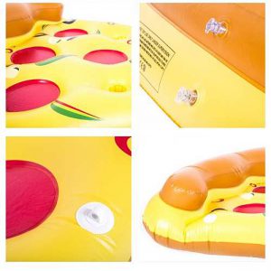 Felfújhatós pizza formájú, PVC strandmatrac 2020 modell választék, strandoláshoz, házi medencefürdőzéshez, baráti összejövetelekre, napozáshoz