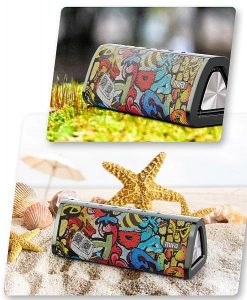 Mifa A10+ Víz és esőálló Bluetooth hangszóró graffiti art 2020 modelév, IPX7 vízálló Bluetooth hangszóró