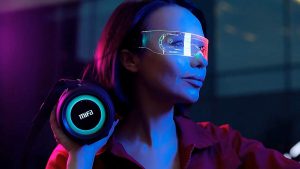 Mifa A90 IPX8 vízálló, hordozható Bluetooth hangszóró RGB színváltós