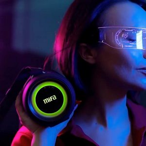 Mifa A90 IPX8 vízálló, hordozható Bluetooth hangszóró RGB színváltós