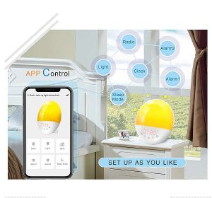 LUMINOVA SMART-HOME éjszakai ébresztőóra, Applikáció segítségével könnyen bállítható 06