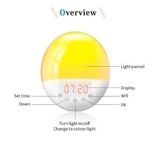 LUMINOVA SMART-HOME éjszakai ébresztőóra, funkciós gombok bemutatása 01-01 12