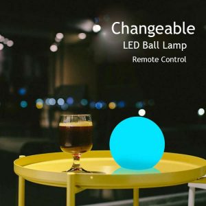 ledes gömblámpa, kültéri RGB, távirányítós, dekorációs lámpa, kerti lámpa 25cm 02