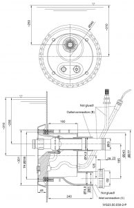 UEB-SMART3 BADU JET Smart főegység 3 fázis (BJ Smart pump kit 3 fase) beépítési méretek