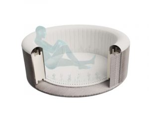 08 Lay-Z-Spa Cancun AirJet felfújható jakuzzi 180x66 cm fekvőhely kialakitas