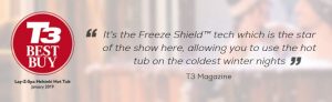 A Lay-Z-Spa felfújható masszázsmedencék úttörő Freeze Shield™ technológiája biztosítja, hogy a medence alkatrészei ne fagyjanak el, biztosítja az állandó +10 fok hőmérsékletet a medencében