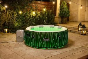 LAY-Z-SPA HOLLYWOOD AIRJET™ RGB, színváltós, fényterápiás, felfújható jakuzzi, masszázsmedence