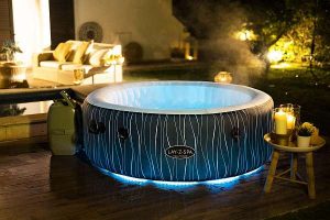LAY-Z-SPA HOLLYWOOD AIRJET™ RGB, színváltós, fényterápiás, felfújható jakuzzi, masszázsmedence