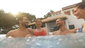 LAY-Z-SPA HOLLYWOOD AIRJET™ RGB, színváltós, fényterápiás, felfújható jakuzzi, masszázsmedence, Lay-Z-Spa Hollywood AirJet™ 4-6 fő számára alkalmas
