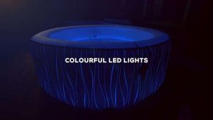 LAY-Z-SPA HOLLYWOOD AIRJET™ RGB, színváltós, fényterápiás, felfújható jakuzzi, masszázsmedence, Lay-Z-Spa Hollywood AirJet™ 4-6 fő számára alkalmas, 140 AirJet levegő befúvás, Freeze Shield automatikus fagyásvédelemmel