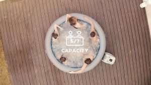 SANTORINI HYDROJET PRO™, lay-z-spa-santorini-airjet-hydrojet-pro-kör-alakú-felfujhato-jakuzzi-216x80-cm-BW60075GB 5-7 felnőtt részére