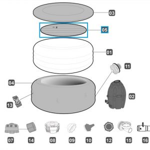 Bestway® csere felfújható párna LAY-Z-SPA® AirJet™ 196 x 61 cm lefedéséhez