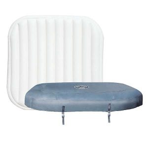 LAY-Z-SPA® Hawaii AirJet™ és HydroJet felfújható párnahuzat és palaszürke felső takaró huzat
