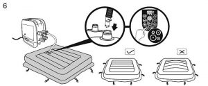 Bestway® LAY-Z-SPA® jakuzzi Ibiza AirJet™ 180 x 180 x 66 cm cserepárna felfújása 02
