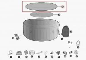 54184 Bestway® csere alkatrész pávakék műbőr felső huzat LAY-Z-SPA® Milan AirJet Plus™ 196x71cm (2020l) ÁBRA