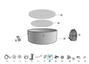 Kerti tömlő adapter adapter LAY-Z-SPA® DropStitch™ fürdőkhöz (2021-től) P6932ASS16 ÁBRA