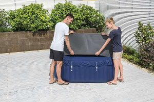 Lay z spa Xtras EnergySense™ Hőszigetelő thermohuzat D201 x 201 x 85 cm szögletes formájú pezsgőfürdőkre Maldives, Palma HydroJet