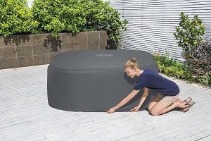 Lay z spa Xtras EnergySense™ Hőszigetelő thermohuzat D201 x 201 x 85 cm szögletes formájú pezsgőfürdőkre Maldives, Palma HydroJet