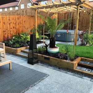 Lay-Z-Spa HAWAII HydroJet pezsgőfürdő pergola, árnyékoló kialakítása