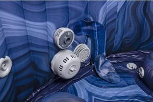 Bestway® vegyszer-adagoló ChemConnect™ + szűrőpatron tartó ház és Santorini HydroJet LAY-Z-SPA® pezsgőfürdőben (2021-től) P05345