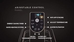 LAY-Z-SPA® HydroJet Pro™ WiFi modullal, pezsgőfürdőkhöz (2023-től EU) P07033 kezelőpanel