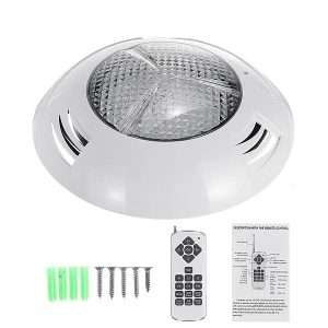 RGB 45W színváltós medencelámpa távirányítóval utólagosan beépíthető, betonmenedencékhez smd5730 a doboz tartalma