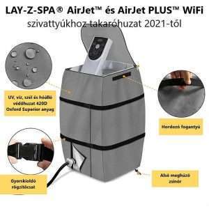LAY-Z-SPA® AirJet™ szivattyú védő takaróhuzat, fekete, vízlepergető, szélálló, cipzározható P05326-0001BWPC