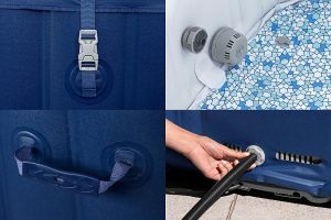 6001H_25 LAY-Z-SPA® Hawaii AirJet™ Ultrafit WiFi 4-6 személyes, 180x180x71cm Telefonnal, Applikáció segítségével távolról is vezérelhető pezsgőfürdő