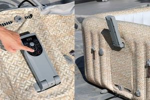 LAY-Z-SPA® Rome AirJet™ (Homok Márvány) UltraFit™ WLAN WiFi pezsgőfürdő 201 x 201 x 71 cm 6001M_25 (2025)