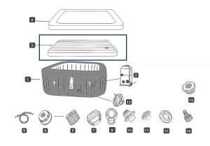 6001H LAY-Z-SPA® Hawaii AirJet™ Ultrafit WiFi, EnergySense, 6 személyes 180 x 180 x 71 cm ÁBRA