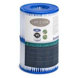 60311 LAY-Z-SPA® Xtras szűrőpatron mérete. VI 10,6 x 8,0 cm Flowclear™ szűrőpatron minden LAY-Z-SPA® pezsgőfürdőhöz (2019-től)