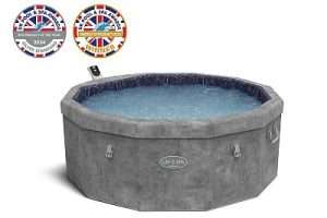 6001V-25 LAY-Z-SPA® Carrara AirJet Plus™ ThermaCore™ UltraFit™ pezsgőfürdő WLAN WiFi Ø 170 x 65 cm (2025) LOGO főlapra