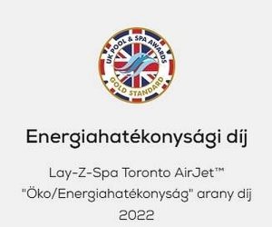 LAY-Z-SPA® Energiahatékonysági díj Toronto AirJet™ Öko, Energiahatékonyság arany díj 2022