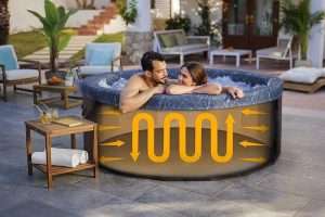 LAY-Z-SPA® felfújható masszázsmedence energiatakarékos ENERGYSENSE™ pezsgőfürdők